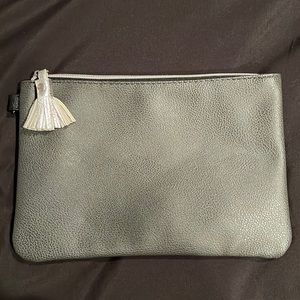 grey zipper clutch purse/pouch
